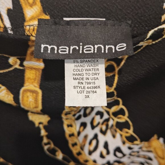 MARIANNE SKIRT LEOPARD GOLD CHAIN PRINT (SIZE 3X) - Picture 4 of 8